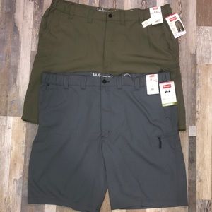 Wrangler Men's Athletic Shorts - Olive Green & Charcoal